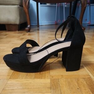 Elegant Black Women's Platform Heels